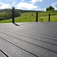 Plancher en bois composite extérieur WPC de haute qualité, moderne, en bois grainé 3D en relief, imperméable