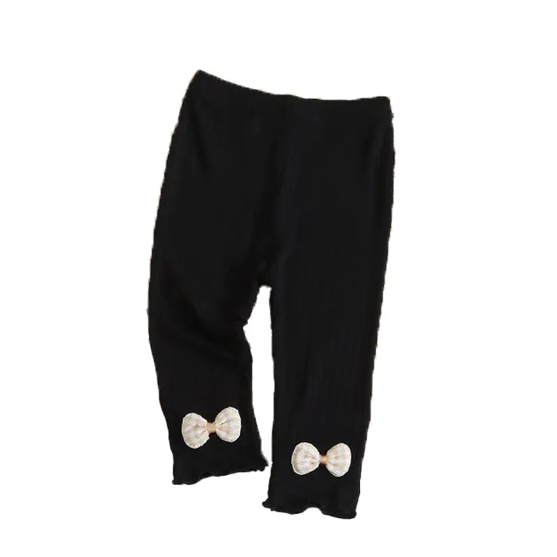 Hot Selling Boutique Cheap Price Veet Solid Winter High Elastic Mid Waist Baby Girl's Long Pants