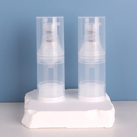 Botol pompa pengap transparan warna kustom Mini 15ml untuk penguji Lotion Serum