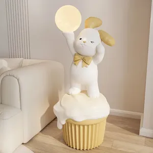 Nouvelle Sculpture de Lapin Mignon Style <span class=keywords><strong>2023</strong></span>, Décoration d'Intérieur, Statue de Lapin en Résine, Artisanat pour la Maison - Product Image 1
