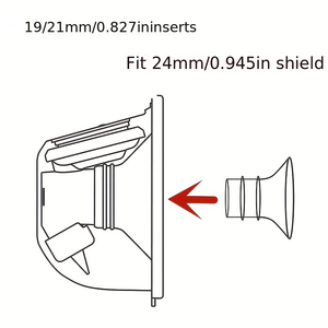 Inserto flangiato 19mm/21mm compatibile con tiralatte indossabile tiralatte scudo/inserto flangia pompa S9/S10/S12 parti di ricambio - Product Image 4