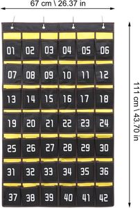 Organisateur mural pliable avec tableau de rangement suspendu et poches pour téléphones portables, idéal pour la salle de classe et le bureau, pour fournitures scolaires et articles divers - Product Image 3
