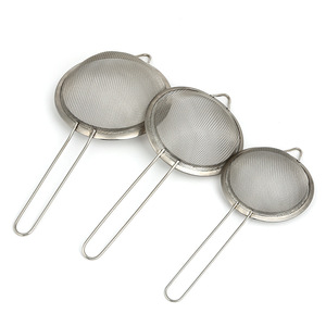 Stainless Steel Oil <b>Strainer</b> 8cm Diameter Fine <b>Mesh</b> For Soy Milk Sugar Baking Filtering - Product Image 3
