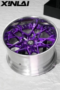 XINLAI Venta caliente 2 piezas forjado cepillado pulido 5x5x120 112 5x114,3 <span class=keywords><strong>18</strong></span> 19 20 21 22 pulgadas rueda para rueda de coche de carreras - Product Image 6