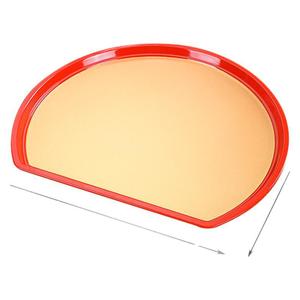 Irregular Semi Circular Red Gold <b>Tray</b> Hotel Dessert Pastry Plate Japanese Korean Cuisine Plating Fast Food Serving <b>Tray</b> - Product Image 5