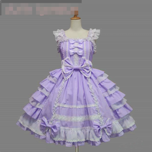 Abito da Principessa Lolita in Cotone Rosa per Donne, <span class=keywords><strong>Vestito</strong></span> Gotico Stile Corte, Costume da Cameriera Anime per Ragazze - Product Image 4
