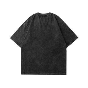 New T-shirt of High Street <strong>Fashion</strong> Brand, Washed and Distressed, Digital Printed, Loose Short-sleeved and Heavy T-shirt. - Product Image 5