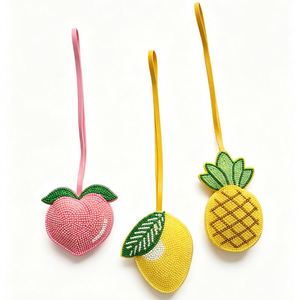 YY Peach Shaped Sparkly Rhinestone Keychain <b>Bag</b> <b>Charm</b> Purse <b>Charms</b> for Women Cute Fruit Key Chain <b>Bag</b> <b>Charm</b> - Product Image 1