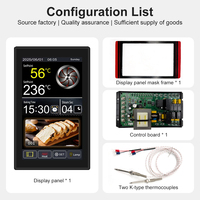 Controlador de Horno con Pantalla a Color MK5L19-61, Entrada de Temperatura de 2 Canales, Termostato Impermeable IP68 para Horno de Pizza y Pan