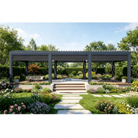 Pergola autoportante extérieure en aluminium, écologique et durable, design moderne, pour jardin, villa et patio, fabrication OEM et ODM sur mesure