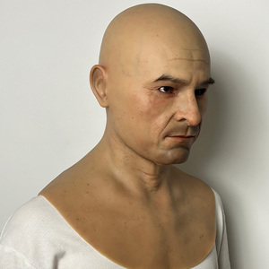 Máscara de Fiesta, Máscara Facial de Adolf, Máscara Completa Realista de <span class=keywords><strong>Hombre</strong></span>, Máscara de Halloween, Cosplay, Fiesta, Prótesis Facial para Disfraces - Product Image 6