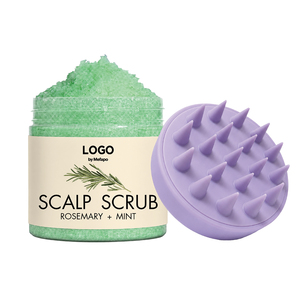 Gommage pour le cuir chevelu à la rosemaine, exfoliant et <span class=keywords><strong>shampoing</strong></span> 2-en-1, traitement capillaire au sel de Mer avec masseur en silicone - Product Image 1