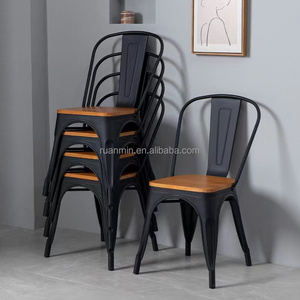 Chaises de <span class=keywords><strong>restaurant</strong></span> de restauration rapide à usage commercial Tables en fer <span class=keywords><strong>Mobilier</strong></span> de café design industriel pour les hôtels scolaires Salle à manger abordable - Product Image 2