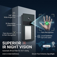 Kit d'interphone vidéo IP 2 fils HIWINK avec 8 boutons d'appel, caméra 2K avec IR, déverrouillage par reconnaissance faciale et RFID, IP65, TUYA Wifi 148 ° Grand angle