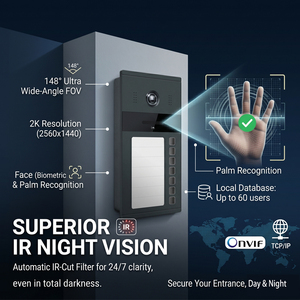 Kit d'interphone vidéo IP 2 fils HIWINK avec 8 boutons d'appel, caméra 2K avec IR, déverrouillage par reconnaissance faciale et RFID, IP65, <span class=keywords><strong>TUYA</strong></span> Wifi 148 ° Grand angle - Product Image 3
