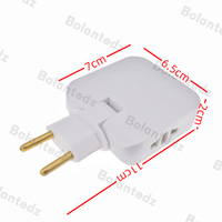 Adaptateur de chargeurs d'extension EU 4 en 1, convertisseur de prise rotatif à 180 degrés pour la charge de téléphone portable avec prise USB et type C