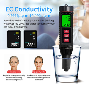 <span class=keywords><strong>Testeur</strong></span> de <span class=keywords><strong>sel</strong></span> numérique pour <span class=keywords><strong>piscine</strong></span> et pH-mètre 7 en 1, <span class=keywords><strong>testeur</strong></span> d'eau, salinité, pH, température, ECS, G, ORP et TDS pour aquarium, piscines - Product Image 2