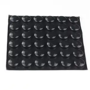 Black silicone rubber damper pads for furniture