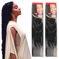 Échantillon Gratuit, Tresse Jumbo en Fibre Synthétique Haute Température de 82 Pouces 165g, Extension Yaki Pré-Étiré à Trame Unique pour Crochets