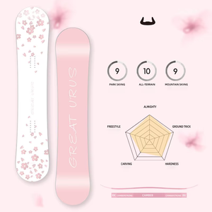 สโนว์บอร์ดสำหรับผู้หญิงแบบขายส่ง รุ่นทวินทิป ออลเมาท์เทน แคมเบอร์ คาร์บอนไฟเบอร์ แกนไม้ป็อปลาร์ สำหรับผู้เริ่มต้น  โลโก้สั่งทำได้ รุ่น QYSN007 คาร์บอนไฟเบอร์ - Product Image 3