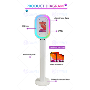 Haute qualité 10.2/10.9/11/12 "iPad Photo Booth boîtier en métal 12.3/13" Surface Pro Photo Booth <span class=keywords><strong>mariage</strong></span> Salsa auto <span class=keywords><strong>Photobooth</strong></span> - Product Image 4