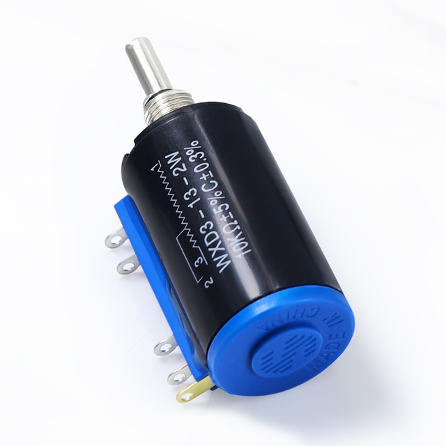 SomeiEle High-Accuracy WXD3-13-2W Wire Wound Potentiometer (10-Turn)-4.7K 2W 4.0mm Shaft 5% Tolerance 80ppm/C for Power