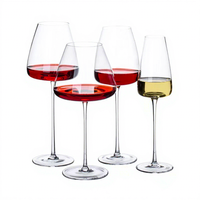 Verre à vin rouge en cristal à fond concave créatif pour la Bourgogne, style français, sans poignée, sans couvercle, grande capacité