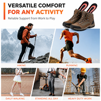 Semelles orthopédiques pour fasciite plantaire, inserts de chaussures à soutien de la voûte plantaire pour pieds plats, semelles amortissantes pour bottes de travail