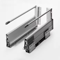 Armoires de cuisine modulaires Système de tiroirs de cuisine Fermeture en douceur Glissière de tiroir en métal