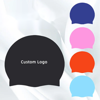 Bonnet de bain personnalisé pour bonnet de bain en silicone personnalisé imprimé de logo multicolore en gros pour bonnet de bain en silicone personnalisé
