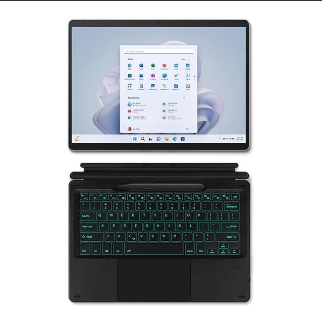 Backlit Keyboard for Microsoft Surface Pro 8 9 X Pro8 Pro9 Pro X 13" Tablet Spanish Portuguese Arabic French Touch Keyboard