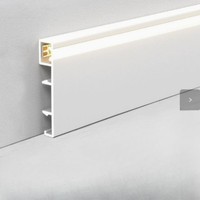 Plinthe LED moderne en alliage d'aluminium avec éclairage d'ambiance dissimulé pour cuisine, appartement, bureau, centre commercial (vente en gros)
