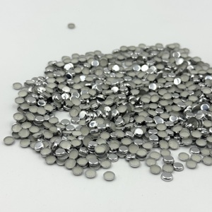 Алюминиевые круглые стразы с плоским дном 6 мм, термоклеевые, экологичные, без никеля, оптом - Product Image 2
