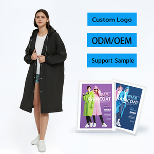 معطف مطر EVA مخصص الشعار للاستخدام الخارجي، غطاء مطر محمول، بونشو مطر قابل لإعادة الاستخدام ومقاوم للماء، سترات مطر للمخيمات - Product Image 5