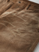 Lotfeel Pantalon en jean en velours côtelé vintage de haute qualité, délavé, taille mi-haute, coupe droite, effet usé, avec patchs japonais