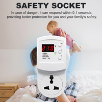 TOMZN Prise universelle officielle UE avec protection contre les surtensions AC 110V 230V 16A TOVS-16Z OVP UVP pour climatiseur domestique