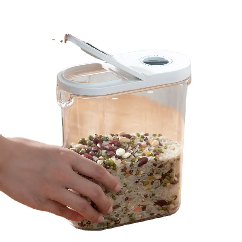 Yiwu-caja de almacenamiento de plástico para dispensador de cereales, contenedor de arroz de grano de comida para cocina, caja de almacenamiento de arroz