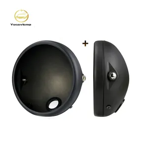 Soporte de Faro Cromado para Motocicleta Yosovlamp de 7 Pulgadas, Nuevo Soporte de Montaje con Anillo Decorativo para Bombilla H4 de 7'' y Carcasas de Faro - Product Image 1