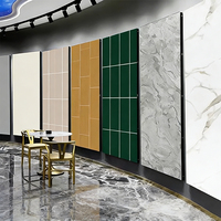 Panneau mural en pierre cristalline SPC, carrelage antidérapant, ignifuge, imperméable, design moderne pour hôtel, salle de bain, douche, salle à manger, chambre à coucher