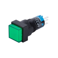 Seri LA39-F Model tombol tekan elektronik LA39-F11F/R 12mm pemasangan lubang mengunci sendiri kabel ikat IP40 3A/250V kepala persegi
