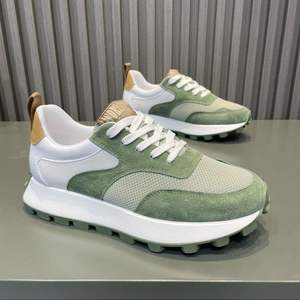 Nouvelles chaussures décontractées pour hommes 2025, style Forrest Gump, couleurs assorties, pour adolescents, basses, respirantes, en cuir, à empiècements - Product Image 5