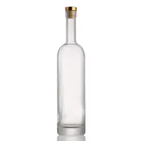 مخصص تصميم واضح الأرواح الزجاج زجاجات 200 مللي 250 مللي 375 مللي 500 مللي 750 مللي 1000 مللي زجاجة نبيذ الفودكا من الزجاج الصانع