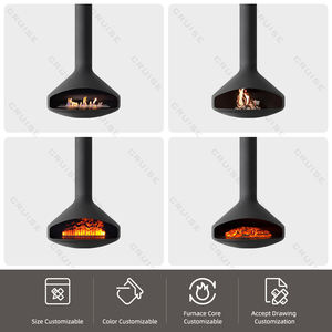 CRUISE <span class=keywords><strong>Bois</strong></span> Brûlage/Atomisation/Alcool/Électronique 3D Atomisation Simulation Flamme Électrique Gaz Naturel Cheminée Suspendue Moderne - Product Image 4