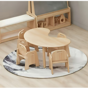 Set di Tavolo <span class=keywords><strong>e</strong></span> Sedie in Legno Montessori per Bambini, Arredamento per Asili <span class=keywords><strong>e</strong></span> Scuole Materne, Attrezzatura per Attività dei Bambini - Product Image 1