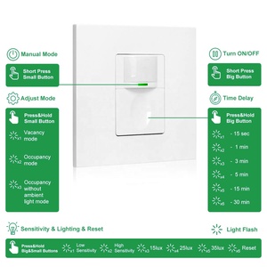 İngiltere standart RZ023-10A pir hareket sensörü anahtarı 240v aydınlatma kontrolü kapalı hareket sensörü duvar anahtarı - Product Image 2