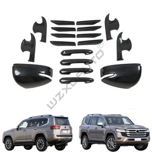 WZXD Side <b>Door</b> Rearview Mirrors Handle Bowl Cover <b>Trims</b> Kit Accessories Carbon for Land Cruiser LC300 2022 2023 - Product Image 2