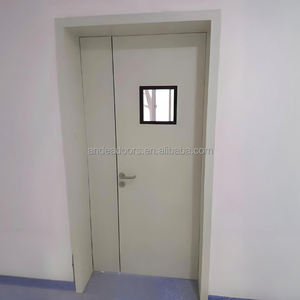 Guangzhou dış çelik menteşeli kapı güvenliği, fabrika ve hastane için toz kaplanmış <span class=keywords><strong>Metal</strong></span> gömme kapılar - Product Image 4