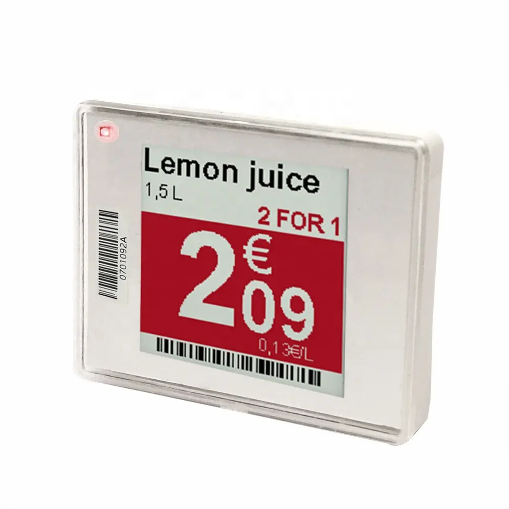 1.54 इंच सुपरमार्केट 3 रंग ई-पेपर ईएसएल इलेक्ट्रॉनिक शेल्फ लेबल डिजिटल कीमत प्रदर्शन