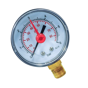 เกจวัดแรงดันแบบท่อ Bourdon รุ่น Y63 จากโรงงาน ความแม่นยำสูง 0-6 บาร์ เข็มแดง ขนาดเกลียว M14*1.5 สำหรับเครื่องมือวัดแรงดันอากาศ - Product Image 1