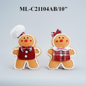 Décoration de Noël : Poupée en peluche Bonhomme de pain d'épices, coussin décoratif, jouet en tissu assis/debout, 31-50 cm, coffret cadeau personnalisé, ensemble de jouets - Product Image 5